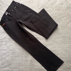 Dolce & Gabbana Dark Charcoal Paisley Flare Pants